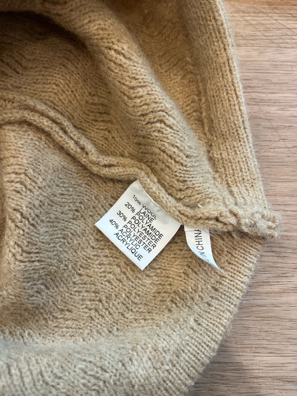Camel Knit Cardigan with Gold Buttons - Picture 9 of 9